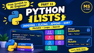 Python Lists Explained (Hinglish) | Part 11 | From Scratch to AI Engineer