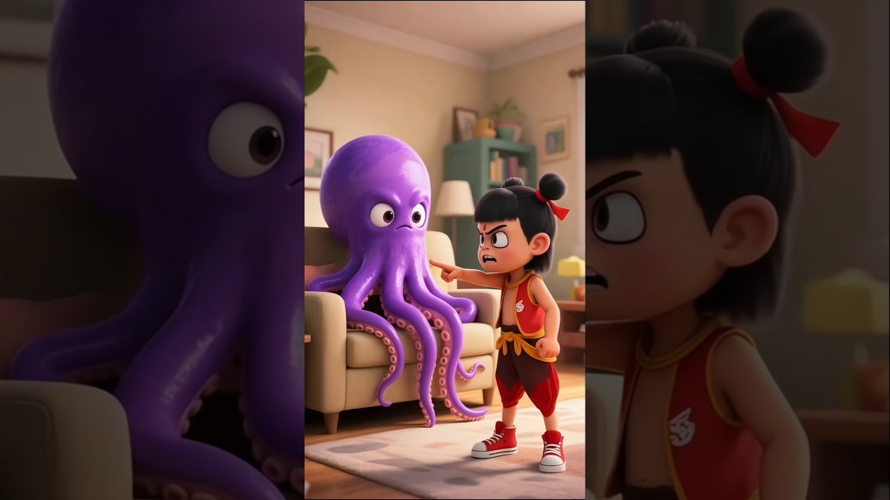 चिंटू की मम्मी ऑक्टोपस बन गई😱 #Cartoon #Shorts #viralvideo #animation