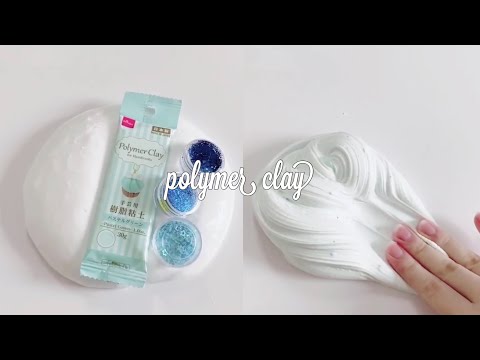 【初投稿】【ASMR】樹脂粘土スライム polymer clay slime  수지 점토 슬라임