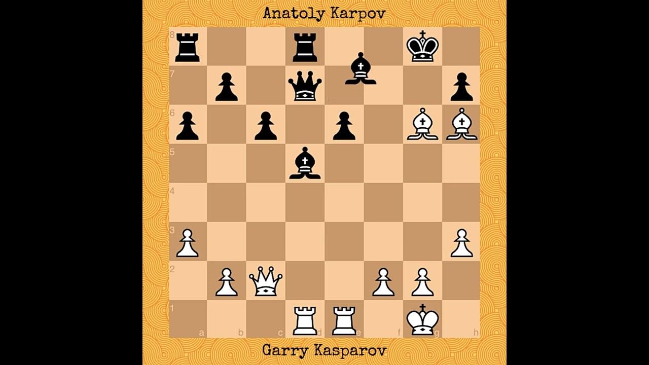 Kasparov vs Karpov  World Championship Match, game 48, 1984/85 #chess # chessgame 