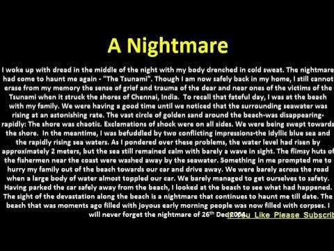 essay on nightmare for class 8