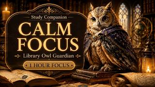 Study Companion 🦉📖 🪶Library Owl Guardian | 1 Hour Calm Focus screenshot 3