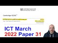 2022 march paper 31 cambridge 0417 ict igcse