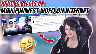 KRUTIKA REACTS ON MAVI FUNNIEST VIDEO ON INTERNET|MAVI ROAST GOLDY BHAI | YUZI BHAI ROAST GOLDY BHAI