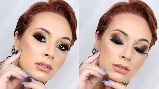 Maquiando Cliente - Esfumado Diagonal com Glitter