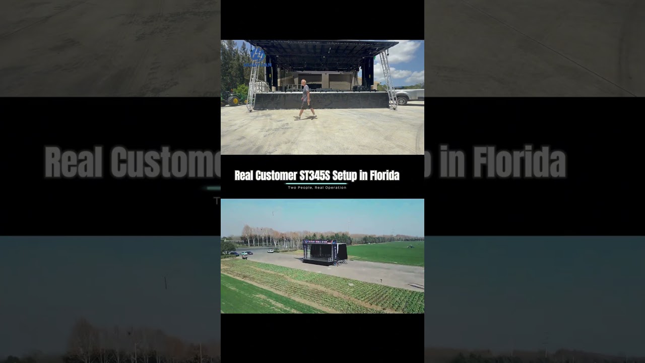 ST345S Mobile Stage Trailer — real customer setup + official demo in one video! 