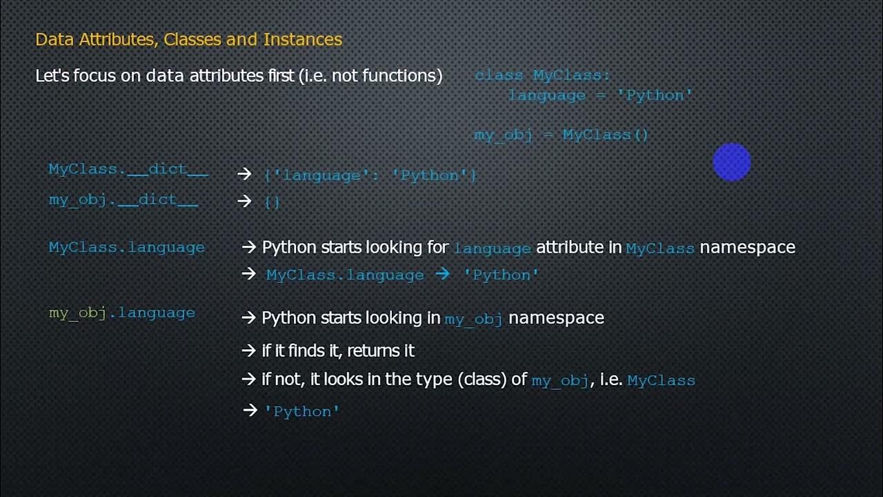 P4 EP12 Data Attributes Lecture in Python Object Oriented Programming ...