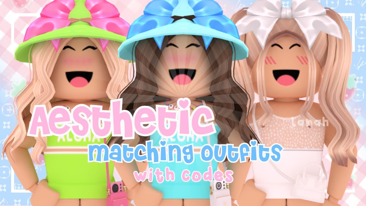 Aesthetic Preppy Matching Outfits With CODES (Roblox & Bloxburg) 