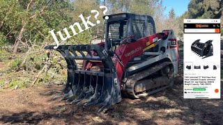 (Review) Ritchie brothers auction TMG Industrial 72” Skid Steer Root Rake grapple.