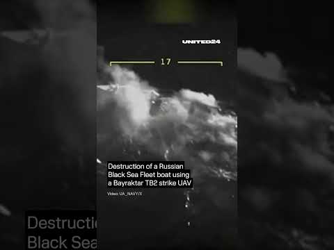 Bayraktar TB2 UAV Destroyed Russian Black Sea Fleet Boat #warinukraine #drone