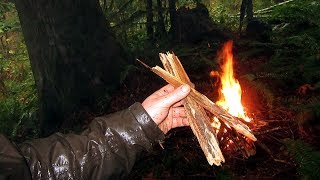 Pacific Northwest Emergency/Survival Fire: Make Fire in a Rainforest Without a Knife