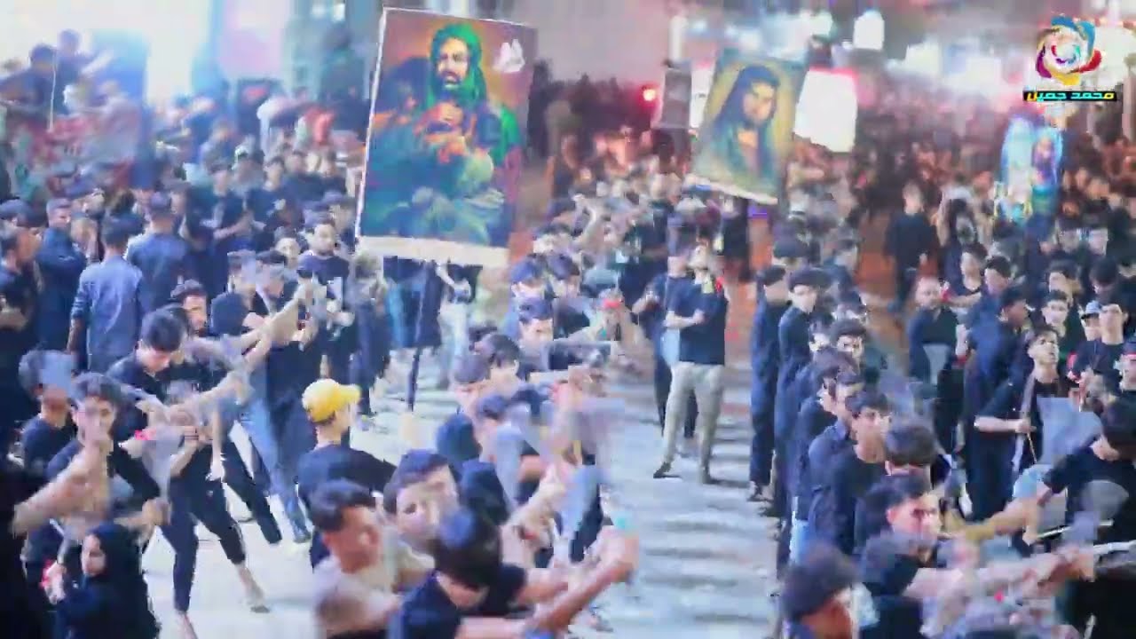 موكب شباب العباس يوم السابع اهالي غماس الديوانيه