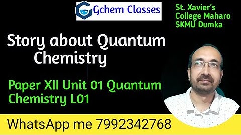Quantum Chemistry L01