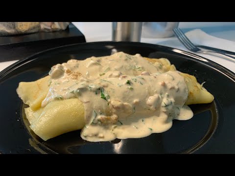 Video: Cómo Hacer Panqueques De Pollo Con Salsa De Crema Agria