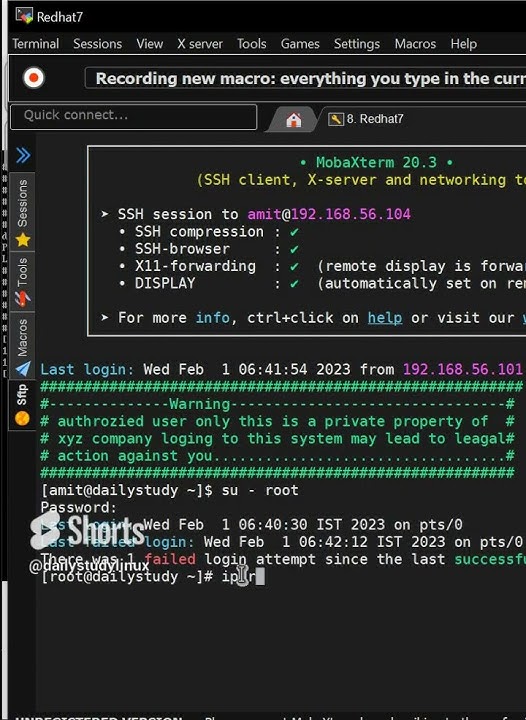 How to set macro in mobaxterm which help Linux users | Daily study shorts