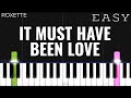 Roxette - It Must Have Been Love | EASY Piano Tutorial