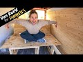 Comfiest Van Bed! DIY Folding Sofa Bed Guide | Self Build Camper Van Conversion For Dummies Part 3