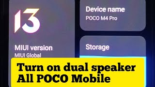 How to turn on dual speaker in poco | Poco m4 pro dual speaker on | dual speaker not working problem