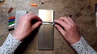 Reed knife sharpening with wedge angle guides