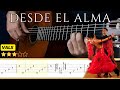 DESDE EL ALMA 🎸 (Vals) - Rosita Melo || GUITARRA CLÁSICA || Tutorial + TABS |