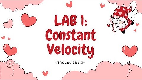 phys 2211 lab 1: constant velocity
