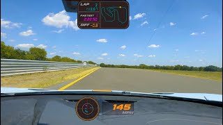 First time at the new G2 Motorsports Park in stock McLaren 720S.  Lap time 2:20.4.  Vmax 145!