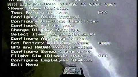 Eagle tree OSD testing Return to Home "RTH" feature