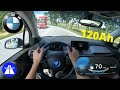 BMW i3 120 Ah 170 HP TOP SPEED GERMAN AUTOBAHN TEST DRIVE [4K] MAX ACCELERATION