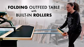 Folding Outfeed Table with BUILTIN Extension Rollers