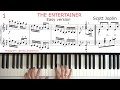 THE ENTERTAINER Easy version SCOTT JOPLIN Ragtime Two Step HOW TO PIAY PIANO  Tutorial Sheet Music