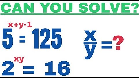 Can You Solve? | System of Exponential Equations | Find x/y?