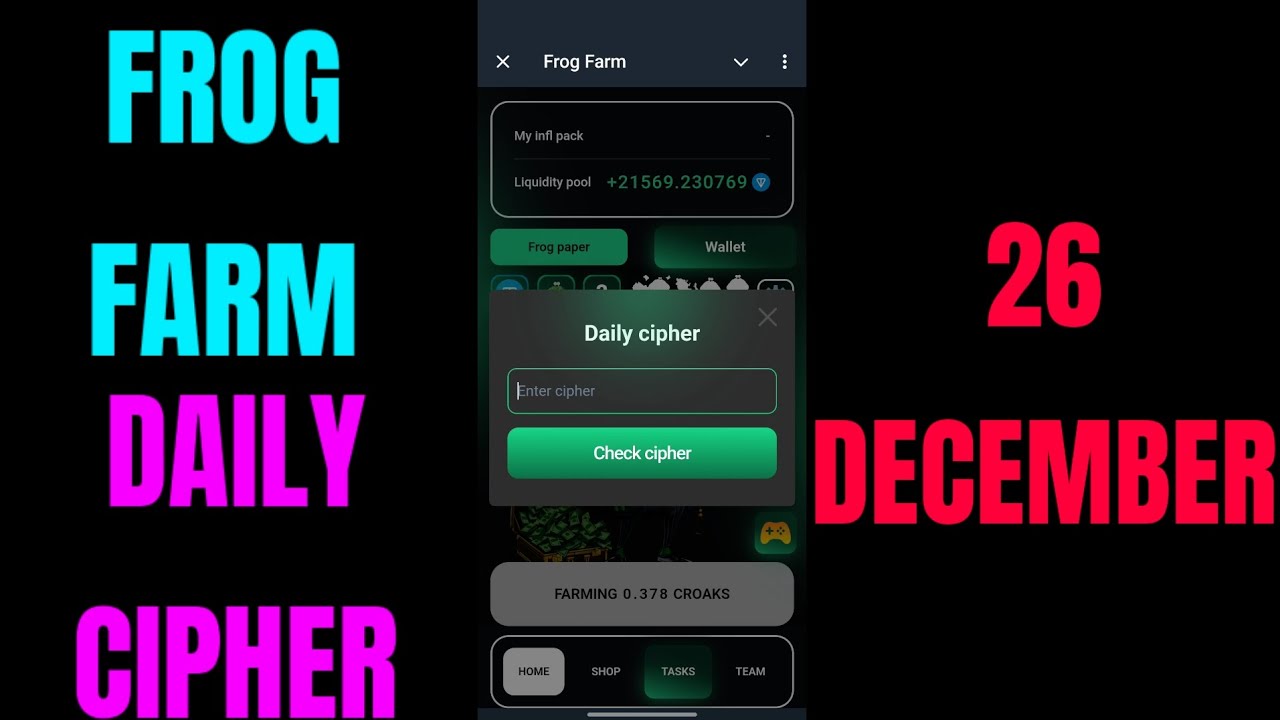 Frog Farm Daily Cipher 26 december | Frog Farm Cipher Today | Frog Farm ...