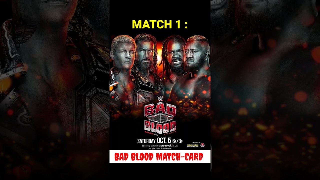 WWE BAD BLOOD 2024 MATCH CARD 