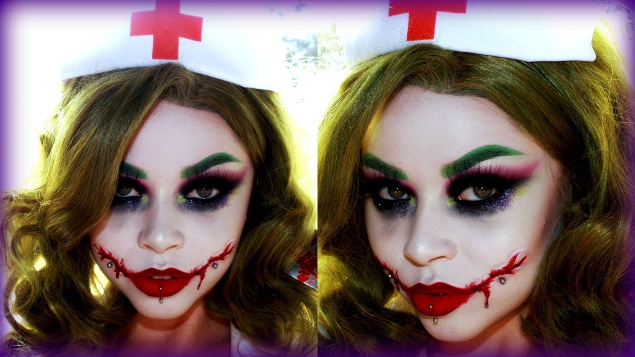 Glam Joker Nurse Halloween Makeup Tutorial Sydney Nicole YouTube