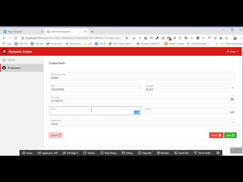 Oracle Apex 19.1 Dynamic Action part 2 [false action/dis,en/client side ] ( with Englis Subtitle )