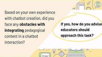 Obstacles teachers might face when integrating their pedagogical content into a chatbot