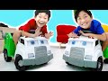 예준이의 트럭 전동 자동차 장난감 조립놀이 재활용 놀이 Garbage Truck Power Wheels Car Toy Play