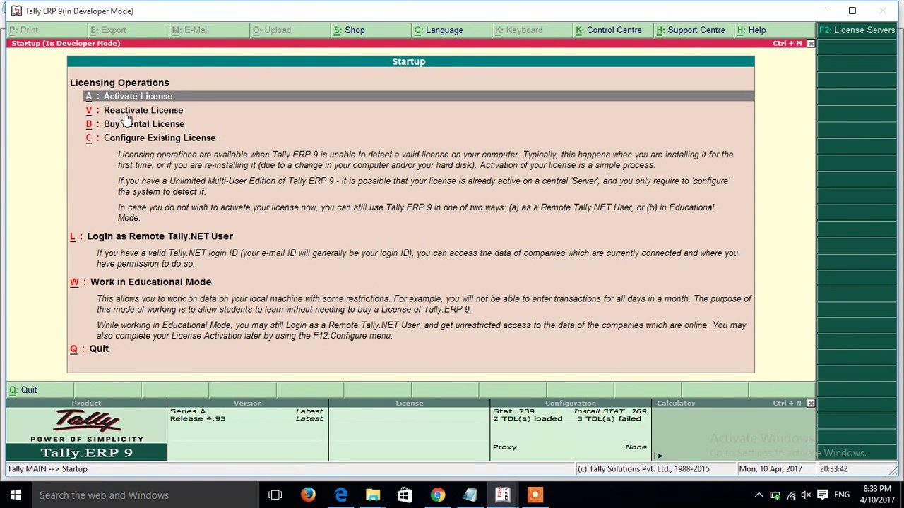 tally erp 9 educational mode download