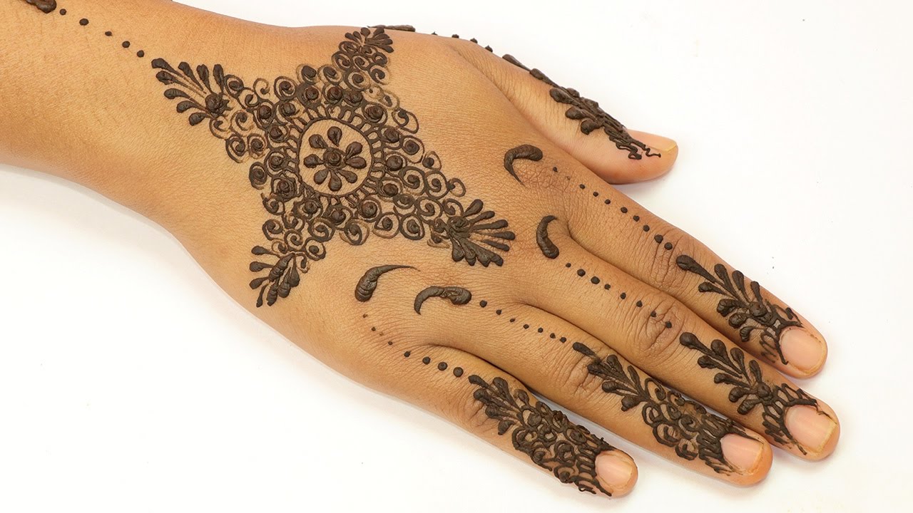 Simple Mehndi Designs For Kids Back Hand Indian Style Easy Mehndi