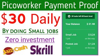 Picoworkers Payment Proof | Earn $30 Daily Without investment | Picoworkers withdrawal in Pakistan