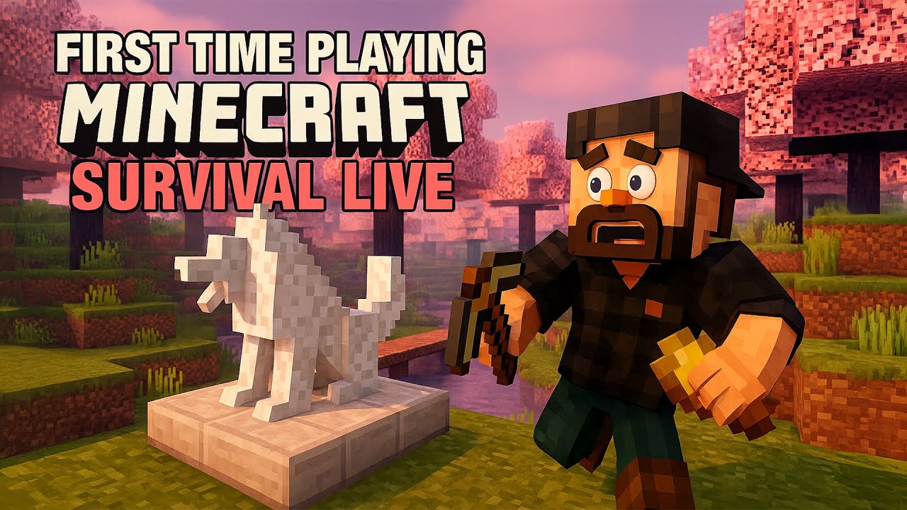 "FIRST TIME Playing Minecraft Survival 😱 | Can I Survive My First Night ...