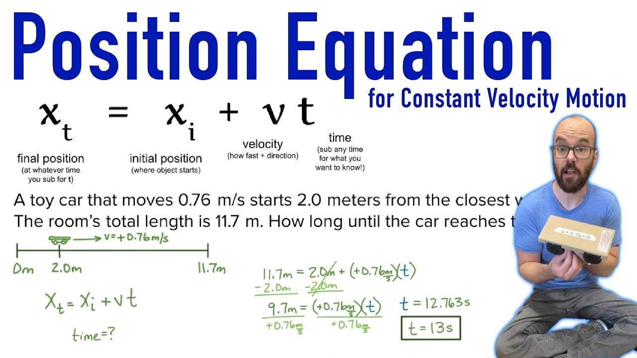 Position And Displacement Equation For Constant Velocity Motion