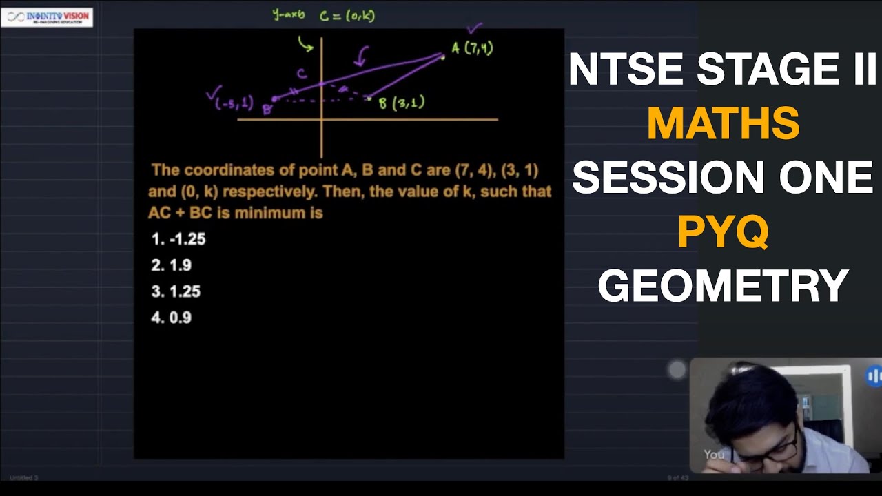 NTSE STAGE II | MATHS | GEOMETRY | SESSION 1 | PYQ NTSE STAGE II 2020 | IMPORTANT GEOMETRY CONCEPTS