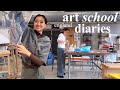 Art school in england silkscreen ceramics sketchbook textile art