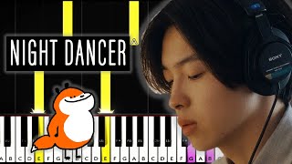 How to play Night Dancer - Imase | Piano Tutorial | TikTok song | Free MIDI