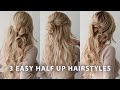 3 EASY HALF UP HAIRSTYLES SPRING 2021 🌸 Perfect for Weddings, Bridal, Prom & Work