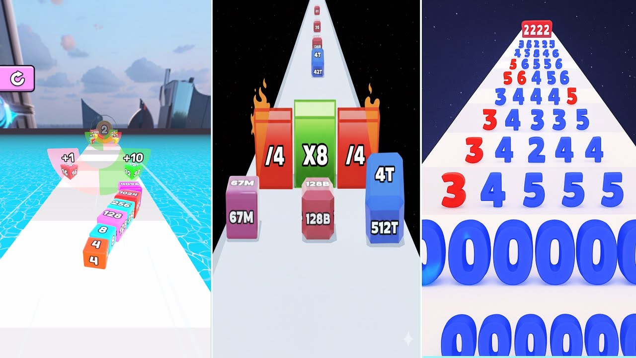 Jelly Run 2048 vs Number Master vs Jelly Tube Run | Crazy GameplayChallenge | Epic Race | Part 5