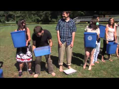 <p>Members of the Scarsdale School District taking the Ice Bucket Challenge.</p>