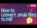 how to convert epub to pdf with calibre