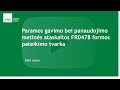 Paramos gavimo bei panaudojimo metins ataskaitos fr0478 formos  pateikimo tvarka